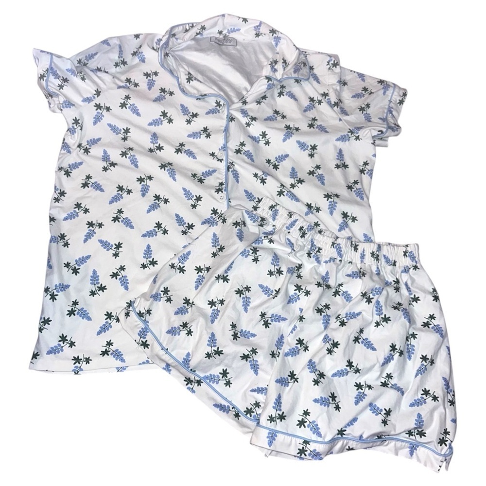 Sugar bee floral button down pj set